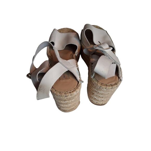 Antonio Melani off White Sandals Size 8 Leather - Picture 2 of 6